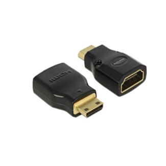 DeLOCK 65665 adattatore per inversione del genere dei cavi Mini-HDMI HDMI Nero