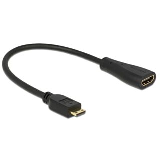 DeLOCK 0.23m mini-HDMI/HDMI cavo HDMI 0,23 m HDMI Type C (Mini) HDMI tipo A (Standard) Nero