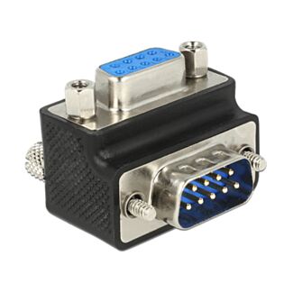 DeLOCK 65595 adattatore per inversione del genere dei cavi Sub-D 9p Nero, Blu, Rosso, Argento