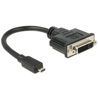 DeLOCK 65563 cavo e adattatore video 0,2 m DVI-D Micro-HDMI Nero