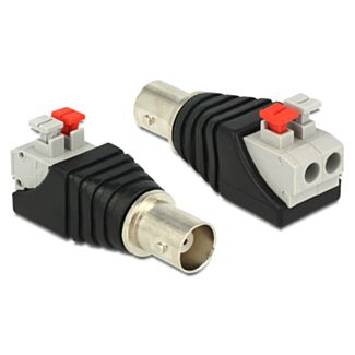 DeLOCK 65526 adattatore per inversione del genere dei cavi BNC Nero, Argento