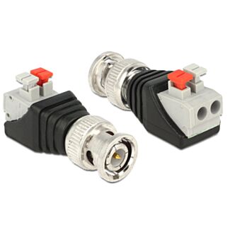 DeLOCK 65525 adattatore per inversione del genere dei cavi BNC Nero, Argento