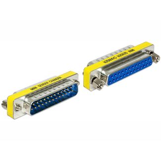 DeLOCK 65484 cable gender changer Sub-D 25 Blue, Silver