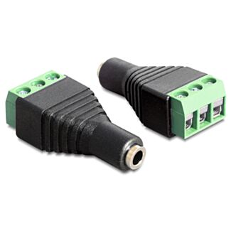 DeLOCK 65455 adattatore per inversione del genere dei cavi 3.5 mm 3 pin terminal block Nero, Verde