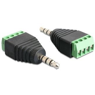 DeLOCK 65453 cable gender changer 3.5mm 4pin Black, Green