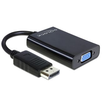 DeLOCK 65439 video cable adapter VGA (D-Sub) DisplayPort Black