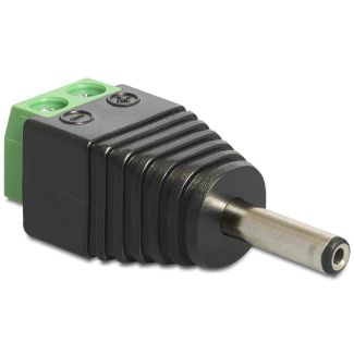 DeLOCK 65434 cable gender changer DC 1.3 x 3.5 mm 2p Black, Green, Silver