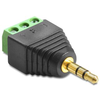DeLOCK 65419 cable gender changer 3.5mm 3p Black, Green, Silver