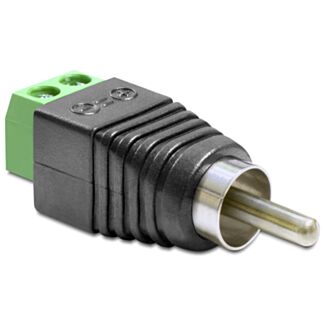DeLOCK 65417 adattatore per inversione del genere dei cavi RCA 2p Nero, Verde, Argento