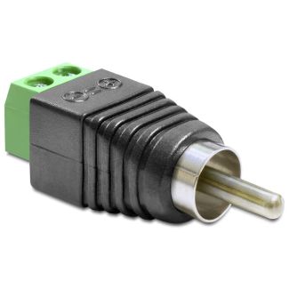DeLOCK 65417 cable gender changer RCA 2p Black, Green, Silver