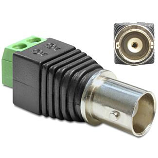DeLOCK 65416 adattatore per inversione del genere dei cavi BNC 2p Nero, Verde, Argento