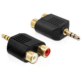 DeLOCK 65365 adattatore per inversione del genere dei cavi 3.5mm 2xRCA Nero