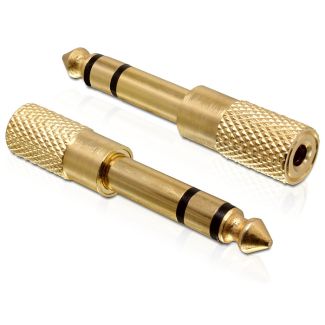 DeLOCK 65361 cable gender changer 6.35 mm 3.5 mm Gold