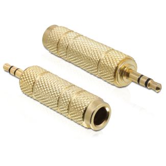 DeLOCK 65360 cable gender changer 3.5 mm 6.35 mm Gold