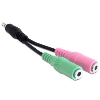 DeLOCK 3.5mm/2 x 3.5mm audio cable 0.12 m Multicolour