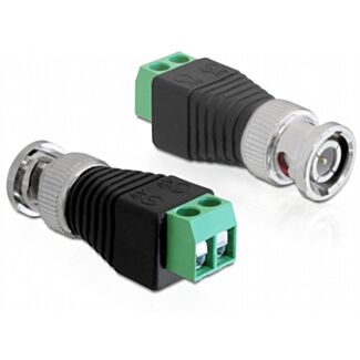DeLOCK 65323 adattatore per inversione del genere dei cavi BNC 2p Nero, Grigio, Argento