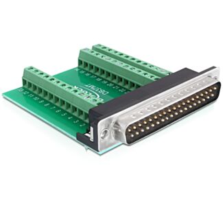 DeLOCK 65320 cavo di collegamento Sub-D 37 Nero, Verde, Argento