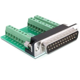 DeLOCK 65318 wire connector Sub-D 25 Black, Green, Silver