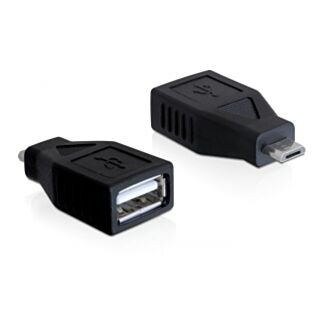 DeLOCK 65296 adattatore per inversione del genere dei cavi USB 2.0-A USB Micro-B Nero