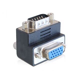 DeLOCK 65289 adattatore per inversione del genere dei cavi VGA Nero, Argento