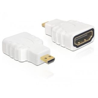 DeLOCK 65276 cable gender changer 19-p micro HDMI-D M 19-p HDMI-A F White