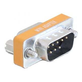 DeLOCK 65255 adattatore per inversione del genere dei cavi 9-p Sub-D Argento, Giallo