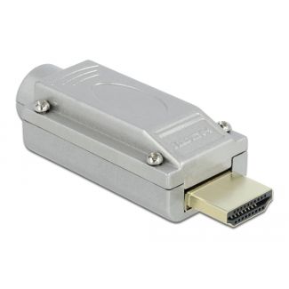 DeLOCK Adattatore da HDMI-A maschio a morsettiera con alloggiamento in metallo