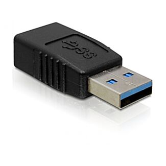 DeLOCK USB 3.0-A Adapter USB-A Nero