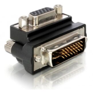 DeLOCK VGA Adapter DVI-I 15-pin FM VGA Nero