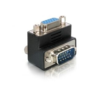 DeLOCK Adapter VGA male/female right angled VGA 15pin Nero