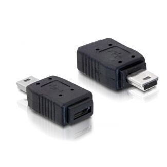 DeLOCK Adapter USB mini/USB micro-B USB mini M micro-B FM Nero