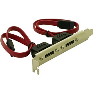 DeLOCK Slotbracket 2x internal SATA > 2x eSATA external cavo SATA 2 x SATA 7-pin
