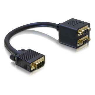 DeLOCK Adapter VGA male to 2x VGA female cavo VGA 0,2 m VGA (D-Sub) 2 x VGA (D-Sub)