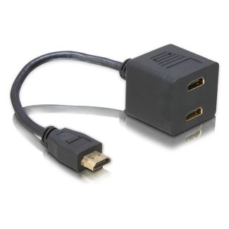 DeLOCK Adapter HDMI male to 2x HDMI female cavo HDMI 0,2 m HDMI tipo A (Standard) 2 x HDMI