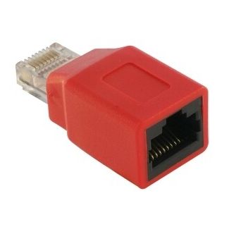 DeLOCK RJ45 Crossover Adapter male - female RJ45 M/F Red