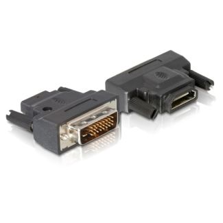 DeLOCK DVI / HDMI Adapter DVI-D HDMI FM Nero