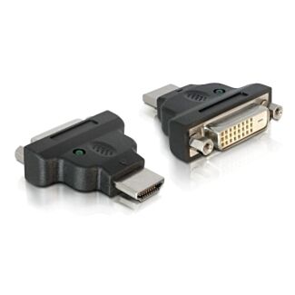 DeLOCK Adapter HDMI / DVI HDMI M DVI 25-pin FM Nero