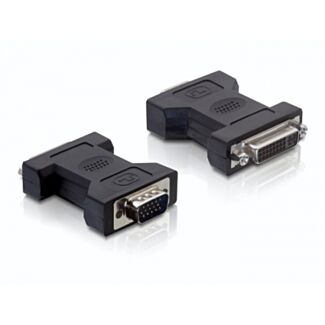 DeLOCK 65017 adattatore per inversione del genere dei cavi DVI-I VGA 15-pin M Nero