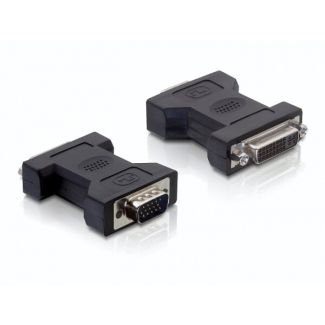 DeLOCK 65017 cable gender changer DVI-I VGA 15-pin M Black