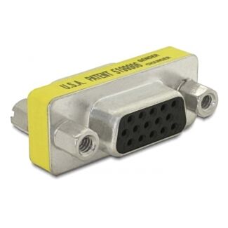 DeLOCK Adapter Gender Changer VGA female-female Sub-D 15 Giallo