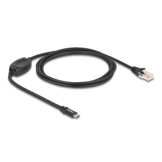 DeLOCK Adapter USB 2.0 Type-C male to 1 x Serial RS-232 RJ45 male 1,8 m black