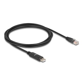 DeLOCK Adattatore USB 2.0 Tipo-A maschio da 1 x Seriale RS-232 RJ45 maschio 1,8 m nero