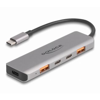 DeLOCK 64302 laptop dock/port replicator Wired USB 3.2 Gen 2 (3.1 Gen 2) Type-C Grey
