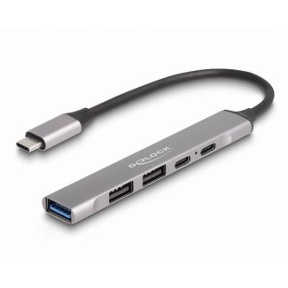 DeLOCK 64298 laptop dock/port replicator Wired USB 3.2 Gen 2 (3.1 Gen 2) Type-C Grey