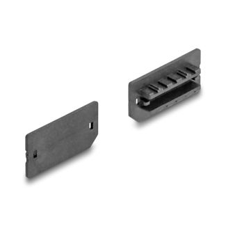 DeLOCK Coperchio antipolvere per USB Type-E Key A o Key B femmina 10 pezzi nero