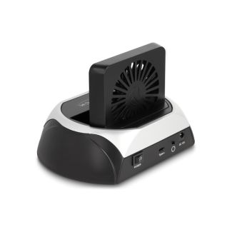 DeLOCK USB 10 Gbps Docking Station for 2.5″ / 3.5″ SATA HDD / SSD or M.2 NVMe PCIe or SATA SSD with fan