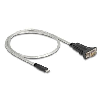 DeLOCK 64266 cavo seriale Nero, Trasparente 0,5 m USB C RS-422/RS-485