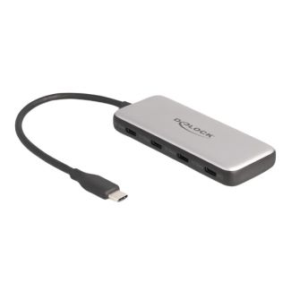 DeLOCK USB 10 Gbps USB Type-C Hub with 4 x USB Type-C female and PD 85 Watt