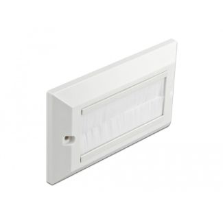 DeLOCK Cable Management Cover 146 x 86 mm with white Brush Strips