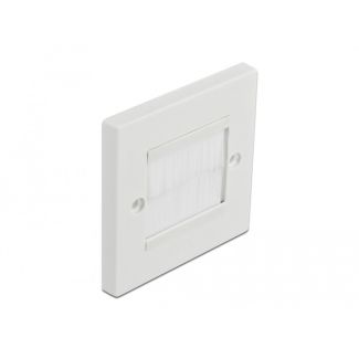 DeLOCK Cable Management Cover 86 x 86 mm with white Brush Strips